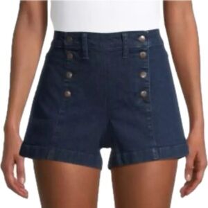 Happily Grey High Rise Sailor Shorts – Dark Wash Denim Size 7/28 NWT